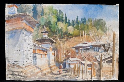 Muro di preghiera di Ogyen Chholing, Bhutan, 2013 da Tim Scott Bolton